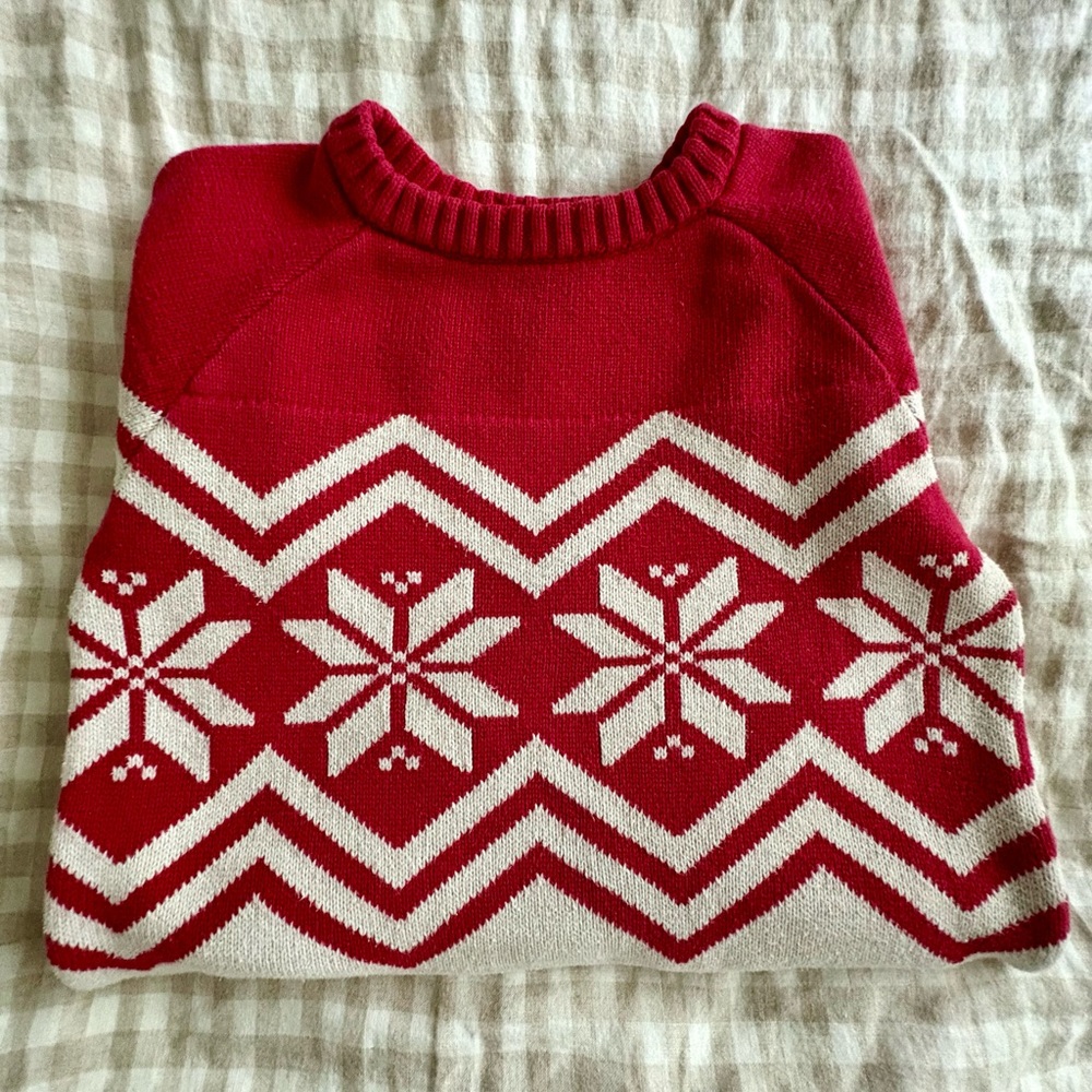 Hanna Andersson Red and White Kids Sweater